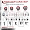 Service Caster 3'' Red Poly Swivel 1-1/4'' Expanding Stem Caster with Brake SCC-EX20S314-PPUB-RED-PLB-114 - alternate 4